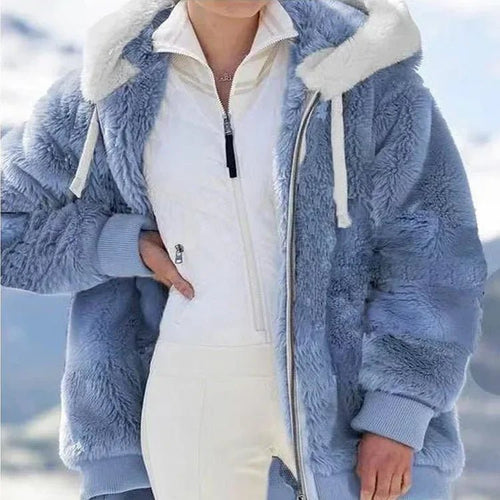 Women's Hooded Color-Block Zip-Up Jacket