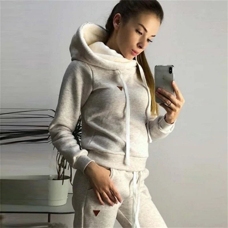 Women's Hooded Sweatshirt & Jogger Pants Set