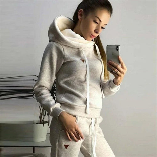 Women's Hooded Sweatshirt & Jogger Pants Set