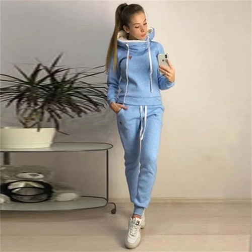 Women's Hooded Sweatshirt & Jogger Pants Set