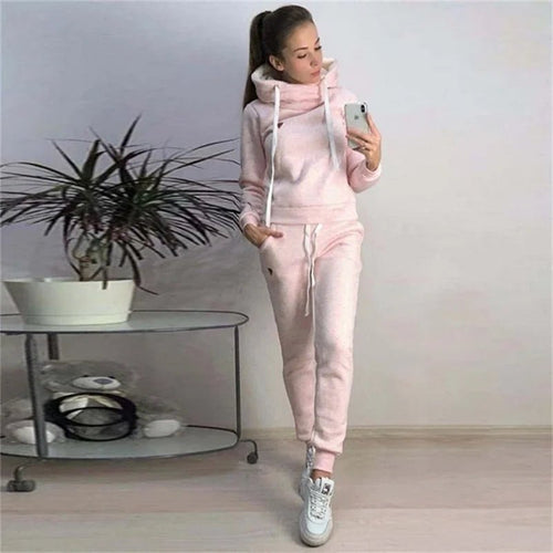 Women's Hooded Sweatshirt & Jogger Pants Set