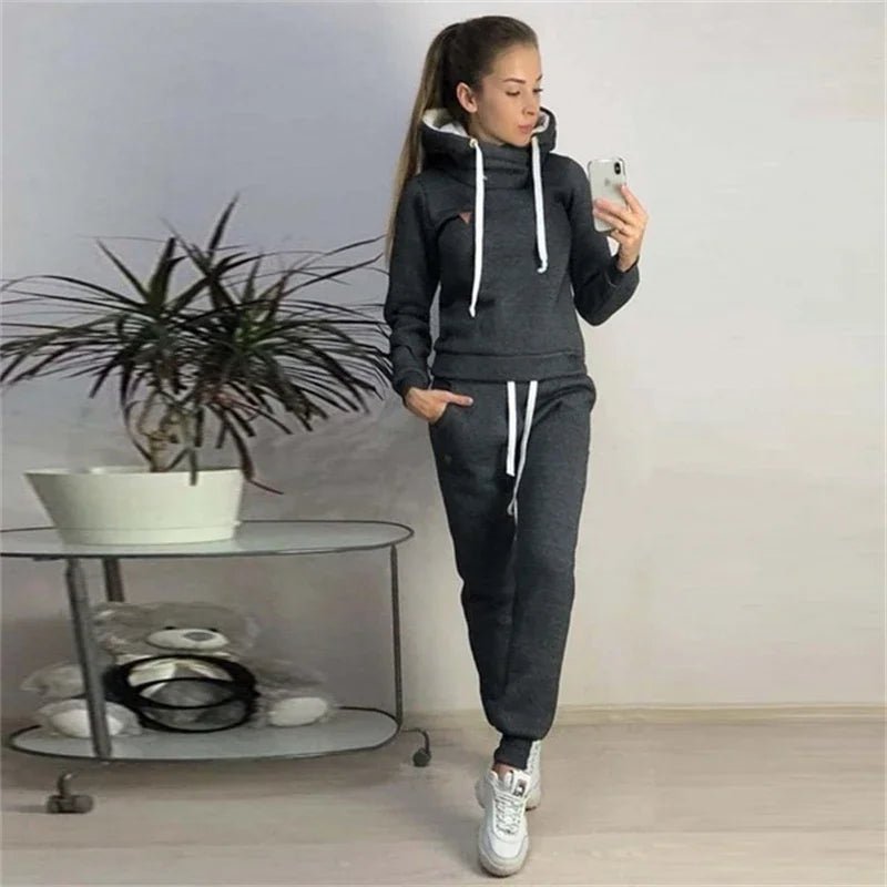 Women's Hooded Sweatshirt & Jogger Pants Set