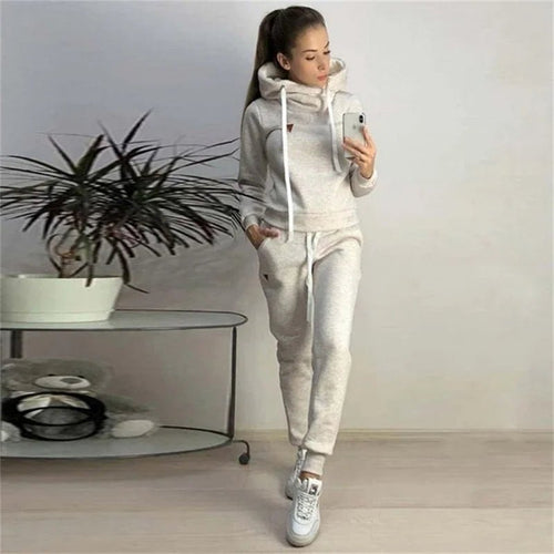 Women's Hooded Sweatshirt & Jogger Pants Set