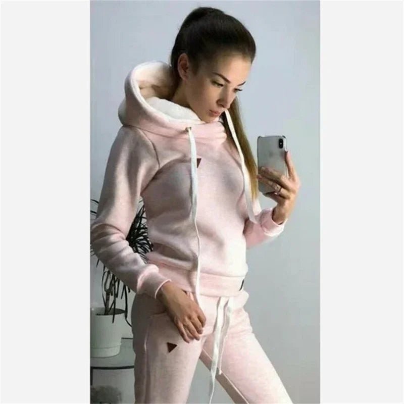 Women's Hooded Sweatshirt & Jogger Pants Set