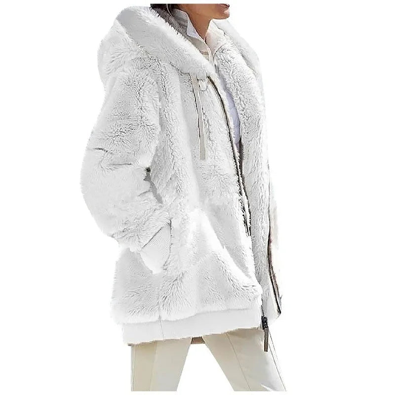 Women's Relaxed Hooded Zip-Up Jacket