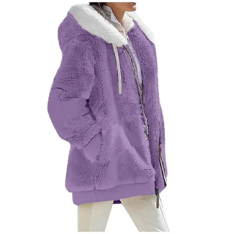 Women's Relaxed Hooded Zip-Up Jacket