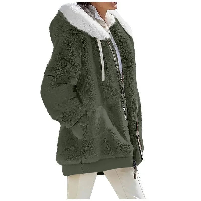 Women's Relaxed Hooded Zip-Up Jacket