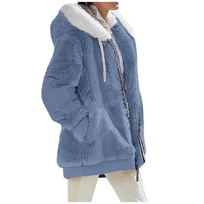 Women's Relaxed Hooded Zip-Up Jacket