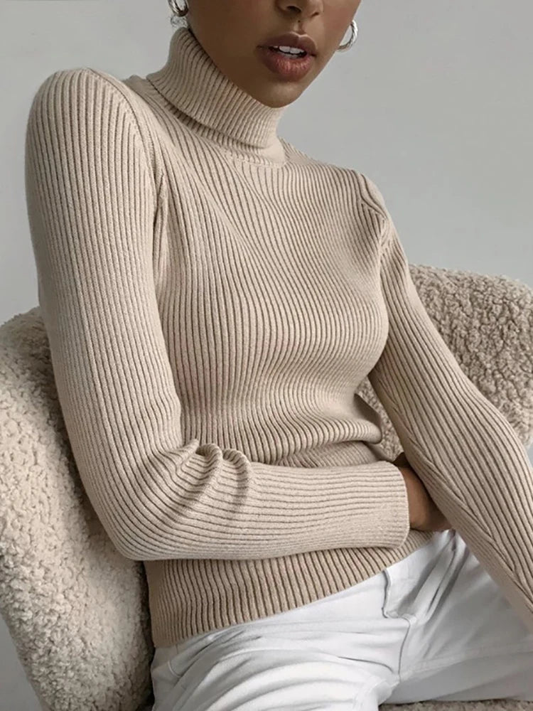 Women’s Slim-Fit Turtleneck Knit Sweater
