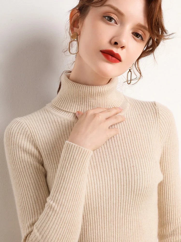 Women’s Slim-Fit Turtleneck Knit Sweater