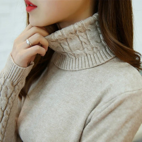 Women's Slim-Fit Turtleneck Knit Sweater