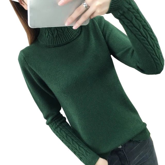Women's Slim-Fit Turtleneck Knit Sweater