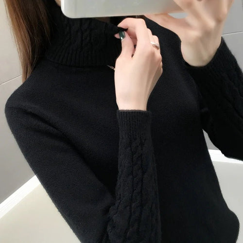 Women's Slim-Fit Turtleneck Knit Sweater