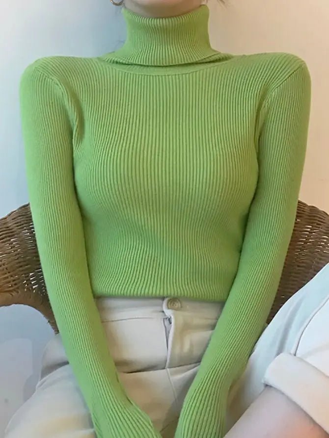 Women’s Slim-Fit Turtleneck Knit Sweater
