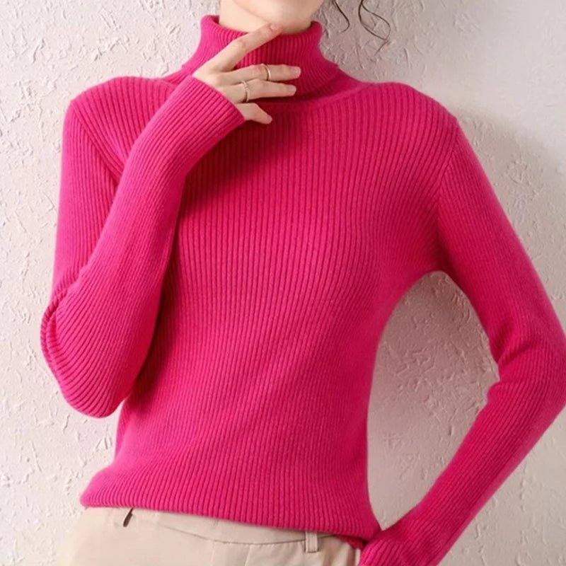 Women’s Slim-Fit Turtleneck Knit Sweater